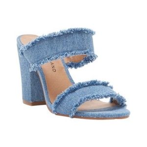 Denim Mule Heels